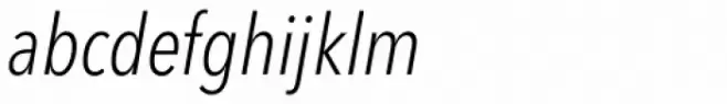 Avenir Next Pro Condensed Light Italic