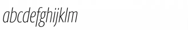Berlingske Sans Extracondensed Std Extralight Italic
