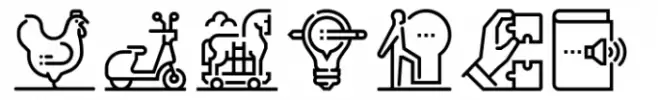 Bold Line Icons Font Bold