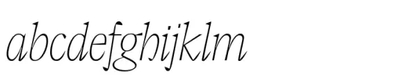Elvira Serif Thin Italic