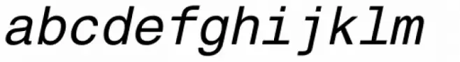 Helvetica Monospaced Std Italic