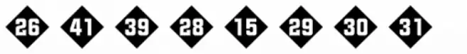 Numbers Style Two-Diamond Negative