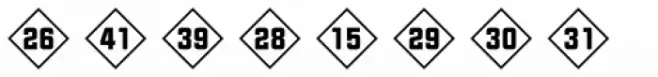 Numbers Style Two-Diamond Positive