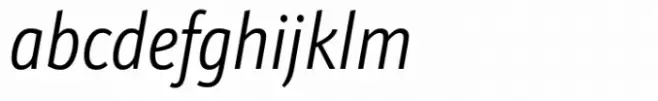 Schnebel Sans ME Compressed Light Italic