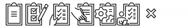 Square Line Icons Interface Clip