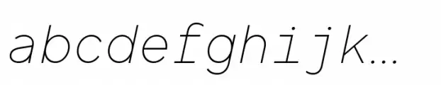 TT Norms Pro Mono Thin Italic