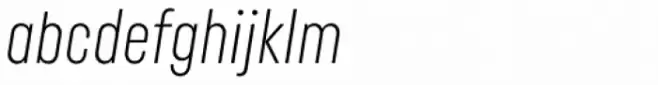 Uniform Pro Extra Condensed Thin Italic