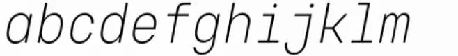 Voyager Mono Condensed Extra Light Italic