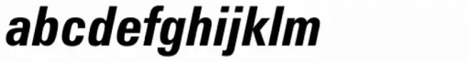 Zurich Std Bold Italic Condensed