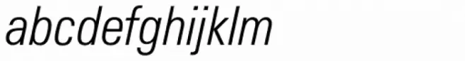 Zurich Std Light Condensed Italic